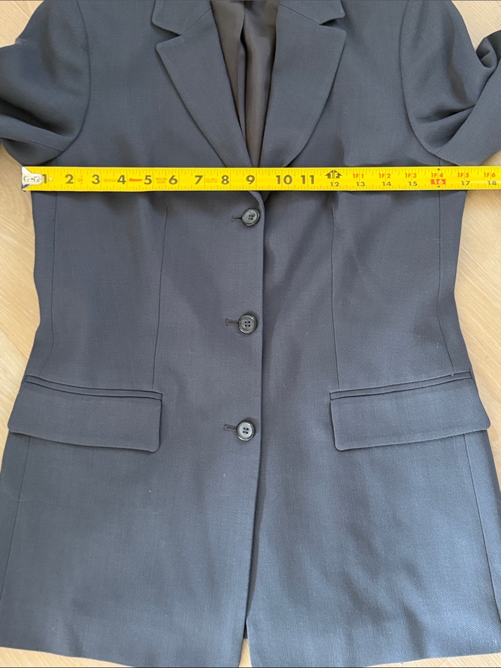 J.Crew 100% Wool Slate Gray 3-Button Single Breasted Blazer P2 Petite 2 - Picture 4 of 7